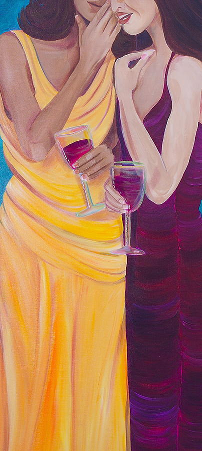 Wine Painting - The Secret by Debi Starr