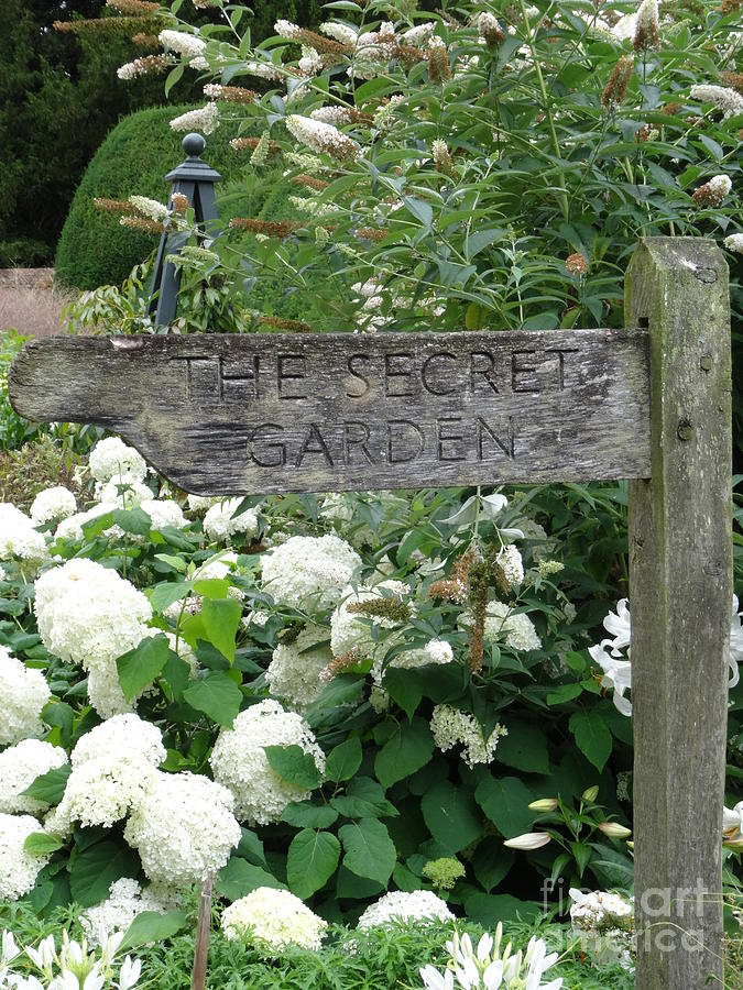 The Secret Garden sign Photograph by Karen Jane Jones