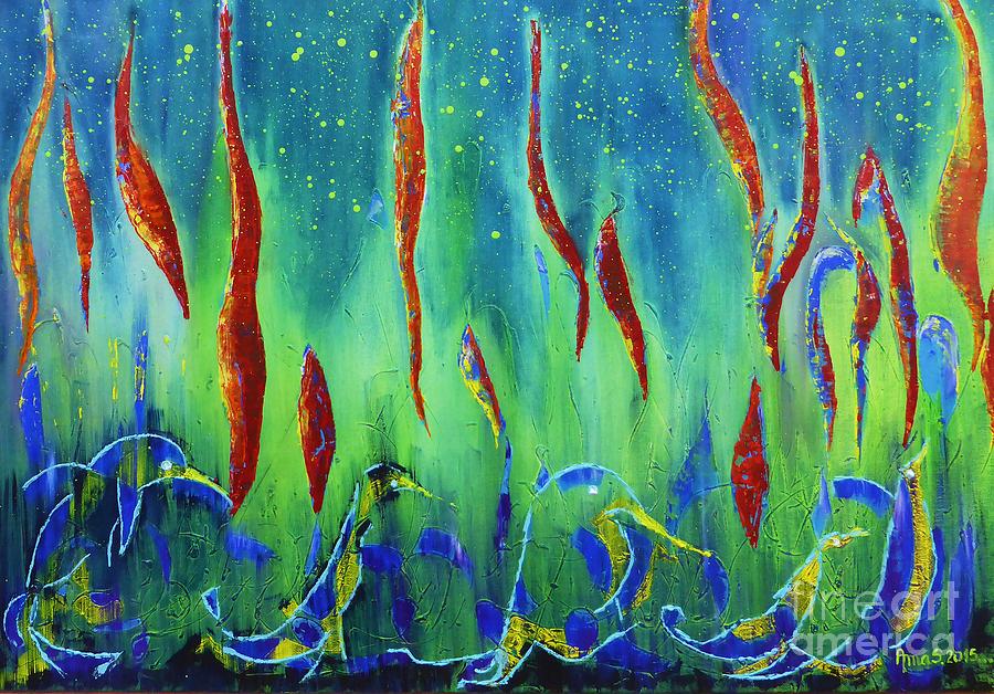 The Secret World of Water and Fire Painting by Amalia Suruceanu
