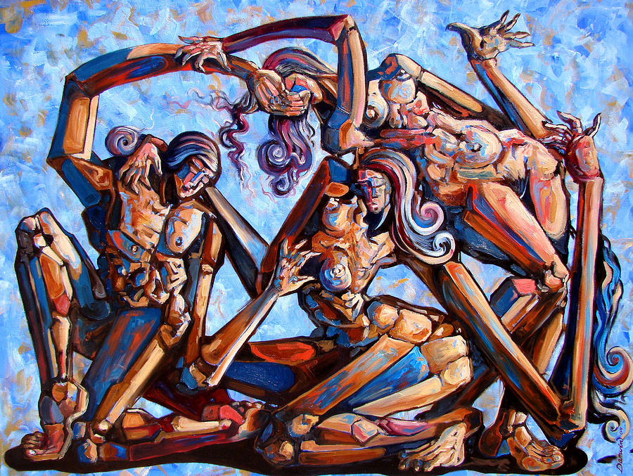 Surrealism Painting - The seduction of the muses by Darwin Leon