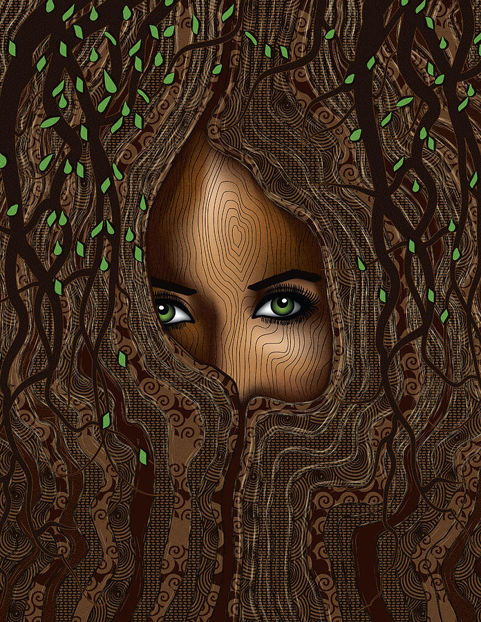 The Seer In The Tree Digital Art by Serena King
