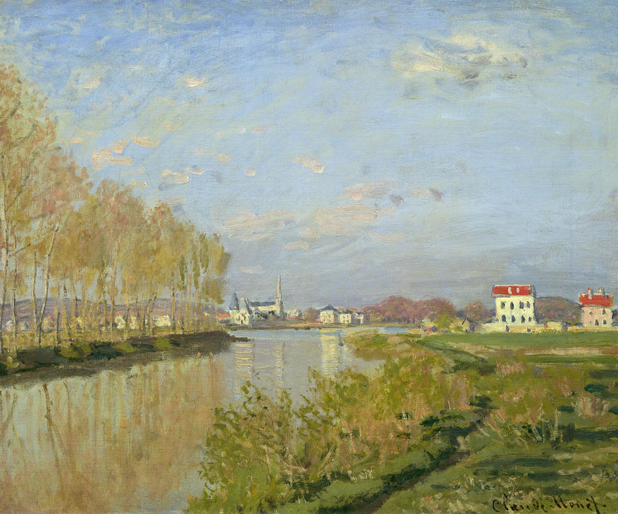 Claude Monet Painting - The Seine at Argenteuil by Claude Monet