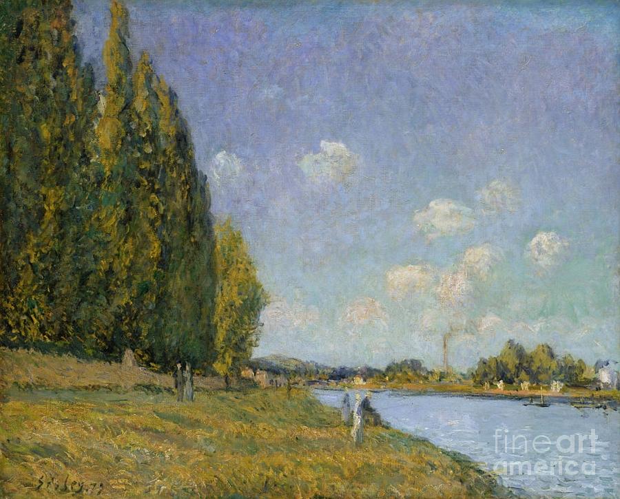 Tree Painting - The Seine at Billancourt by MotionAge Designs