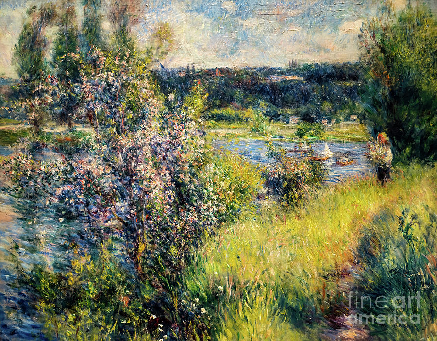 The Seine at Chatou by Renoir Painting by Auguste Renoir