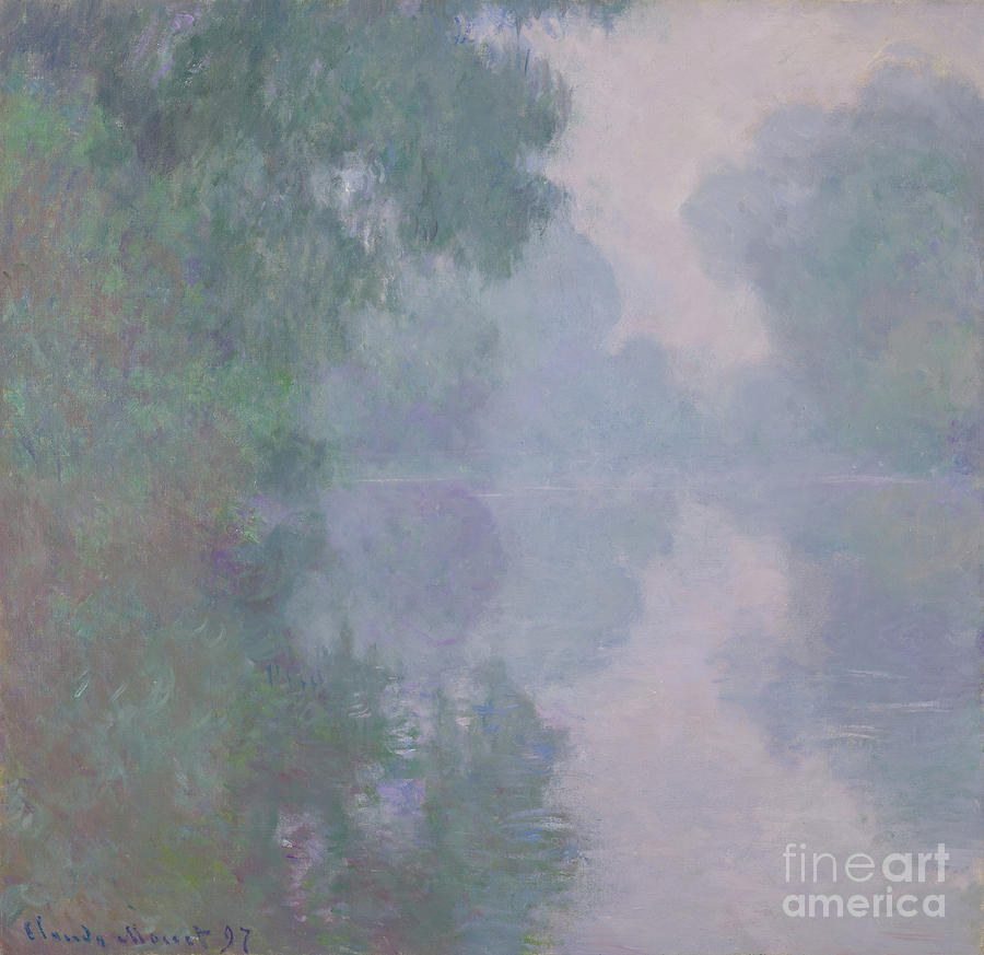 The Seine at Giverny, Morning Mists, 1897 Painting by Claude Monet