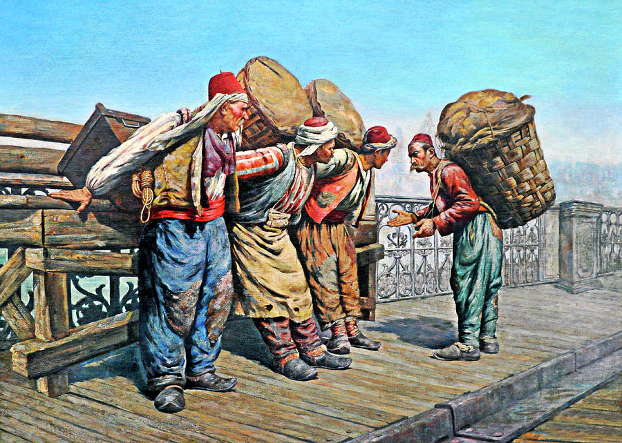 The Sellers Painting by Munir Alawi