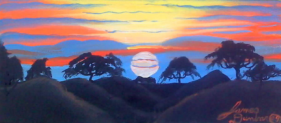 The Serengeti Sunset 1 Painting by James Dunbar