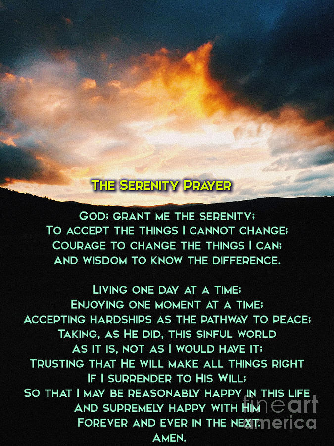 The Serenity Prayer Photograph by Celestial Images