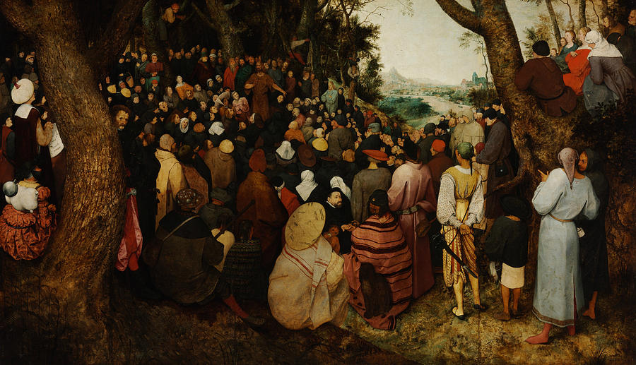 The Sermon of Saint John the Baptist Painting by Pieter Bruegel the Elder
