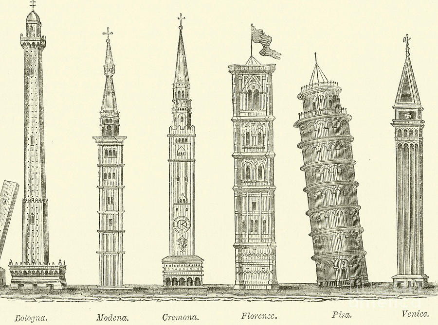 The seven great towers Drawing by English School Pixels