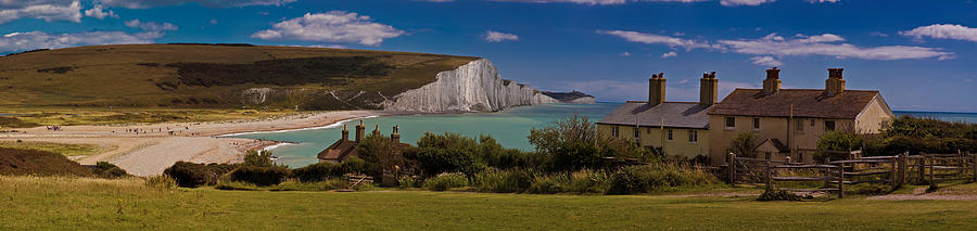 The Seven Sisters and the Coastguard Cottages Photograph by Chris Lord