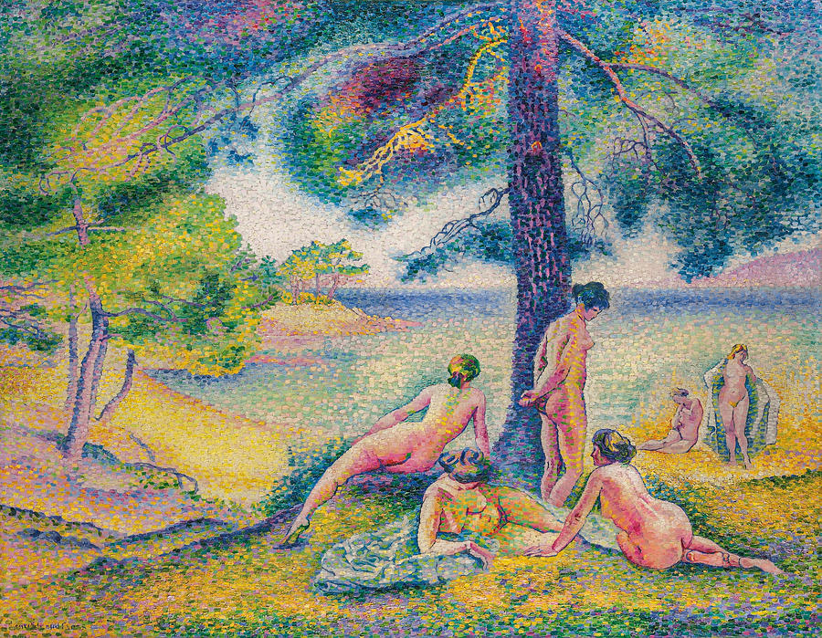 The Shaded Beach Painting by Henri-Edmond Cross