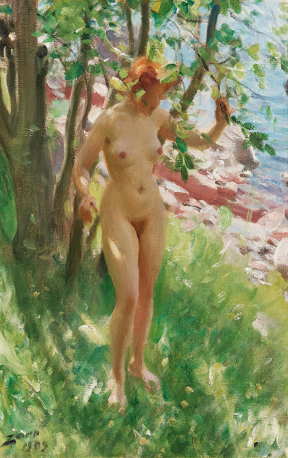 Tree Painting - The Shadow by Anders Zorn