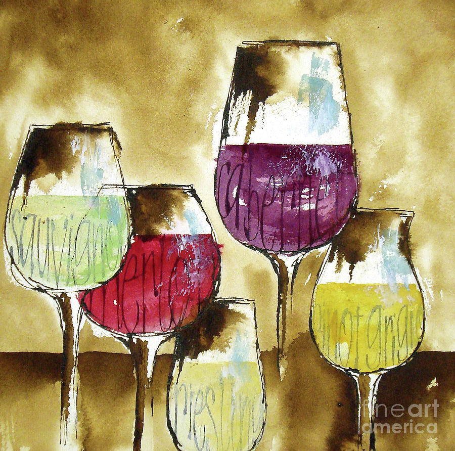 Landscape Painting - The Shape of Wine 1 by Chris Paschke