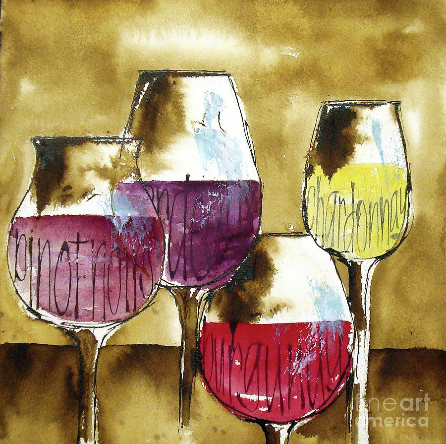 The Shape of Wine 2 Painting by Chris Paschke