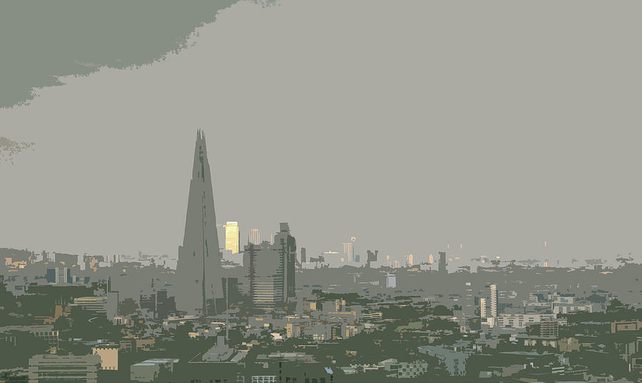 The Shard London Cityscape - Natural Digital Art