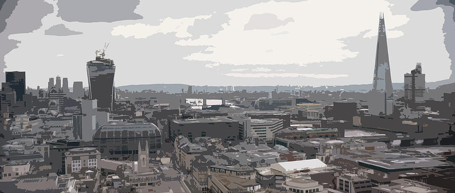 The Shard On London Skyline - Natural Digital Art