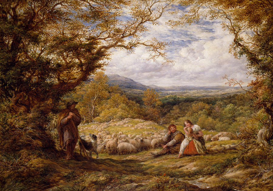 The Sheep Drive Painting by John Linnell