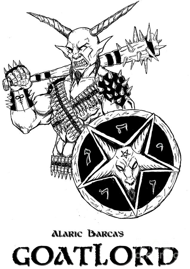The Sheild White Version Drawing by Alaric Barca