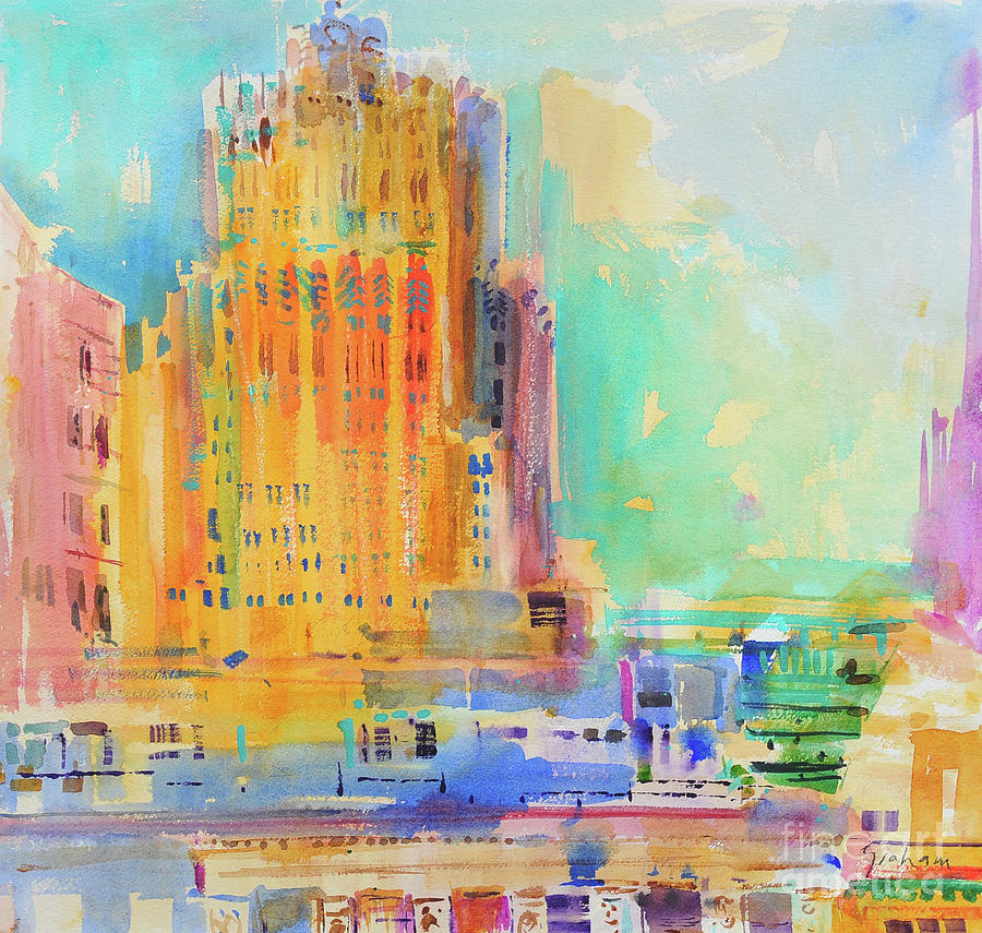 The Shell Building, San Francisco  Painting by Peter Graham