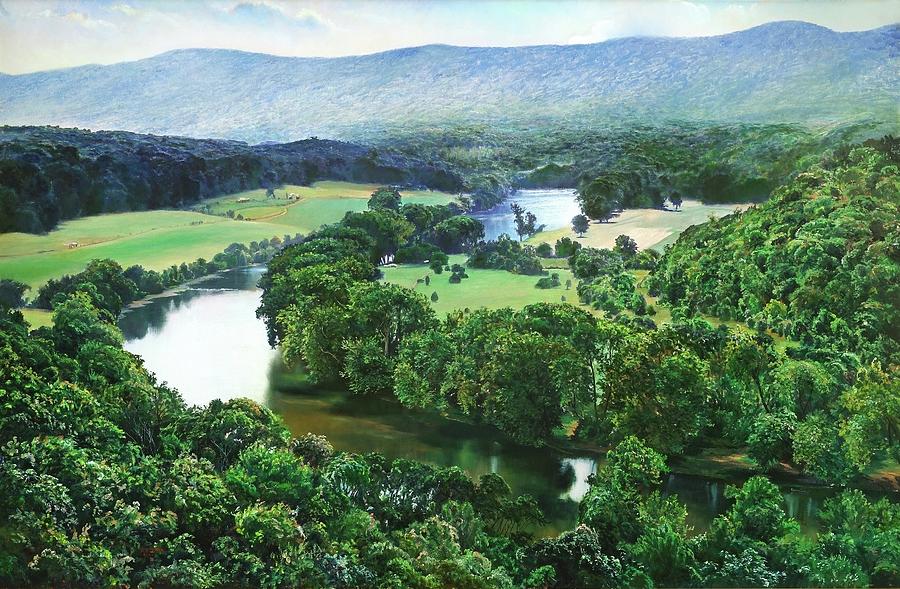 Mountain Painting - The Shenandoah River near Luray by Andrei Kushnir