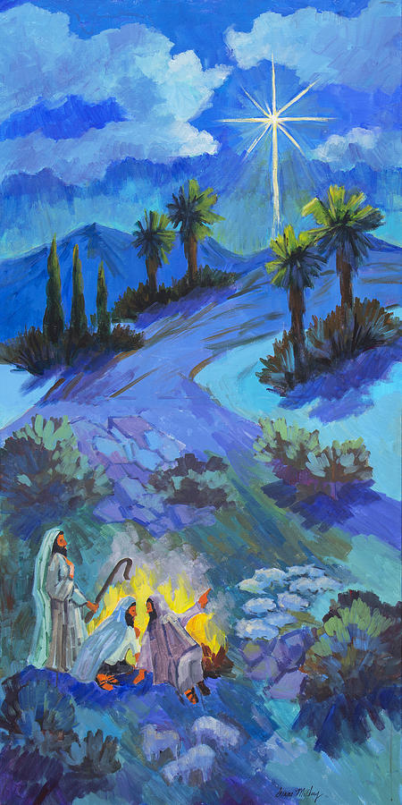 The Shepherds and The Star Painting by Diane McClary