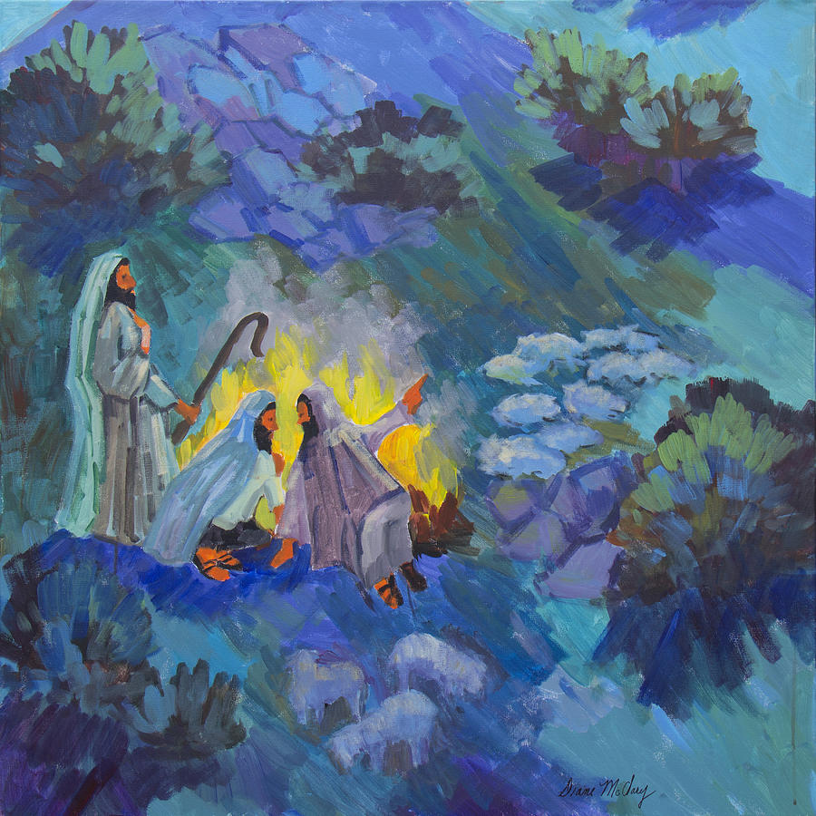 The Shepherds Painting by Diane McClary