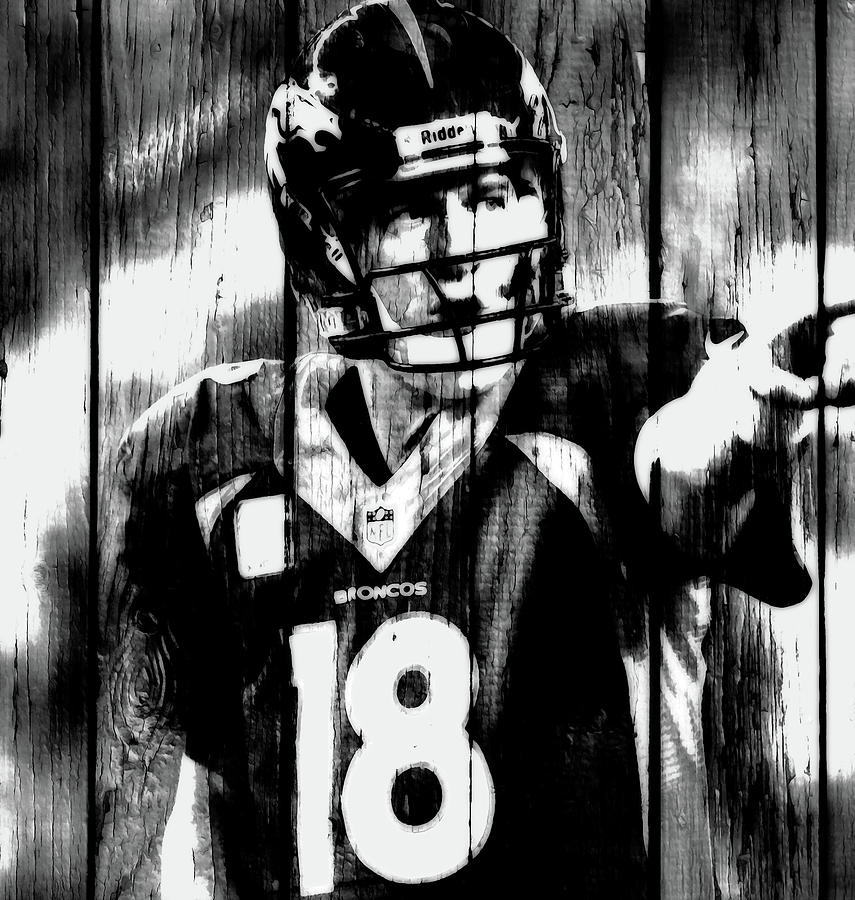 The Sheriff Peyton Manning 1h Mixed Media by Brian Reaves