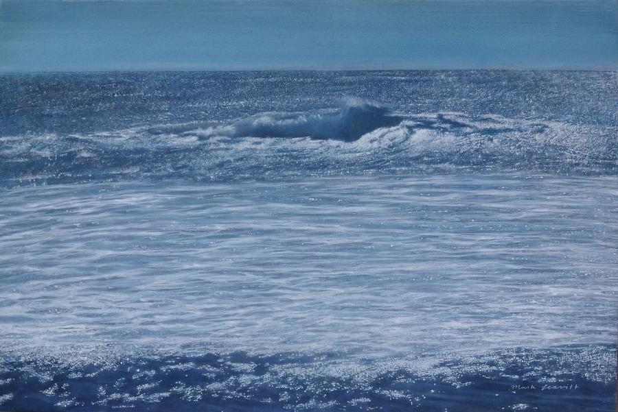 Serene Painting - The Shimmering Sea    July by Mark  Leavitt