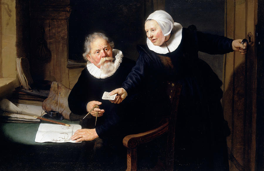 The Shipbuilder and his Wife Painting by Rembrandt
