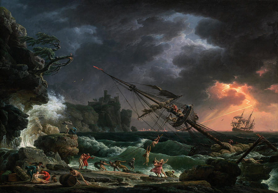 The Shipwreck Painting by Claude-Joseph Vernet