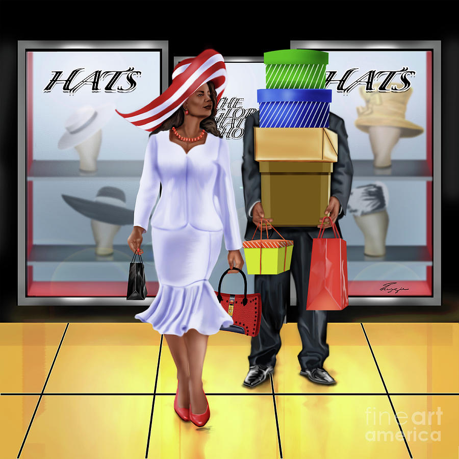 The Shopping Spree In Style Painting by Reggie Duffie