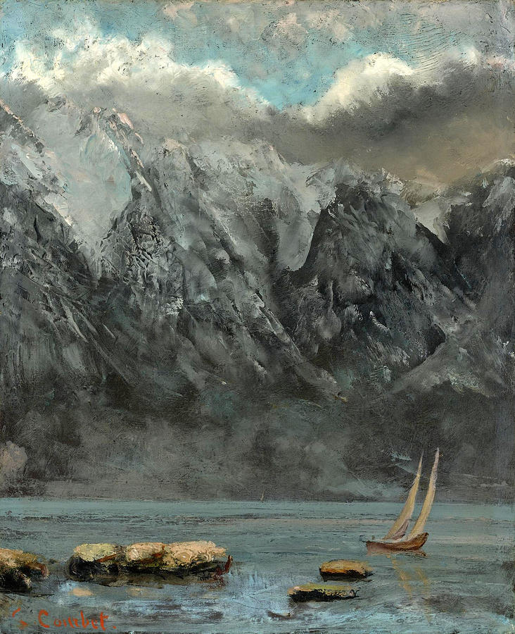 The Shore of Lake Geneva 2 Painting by Gustave Courbet