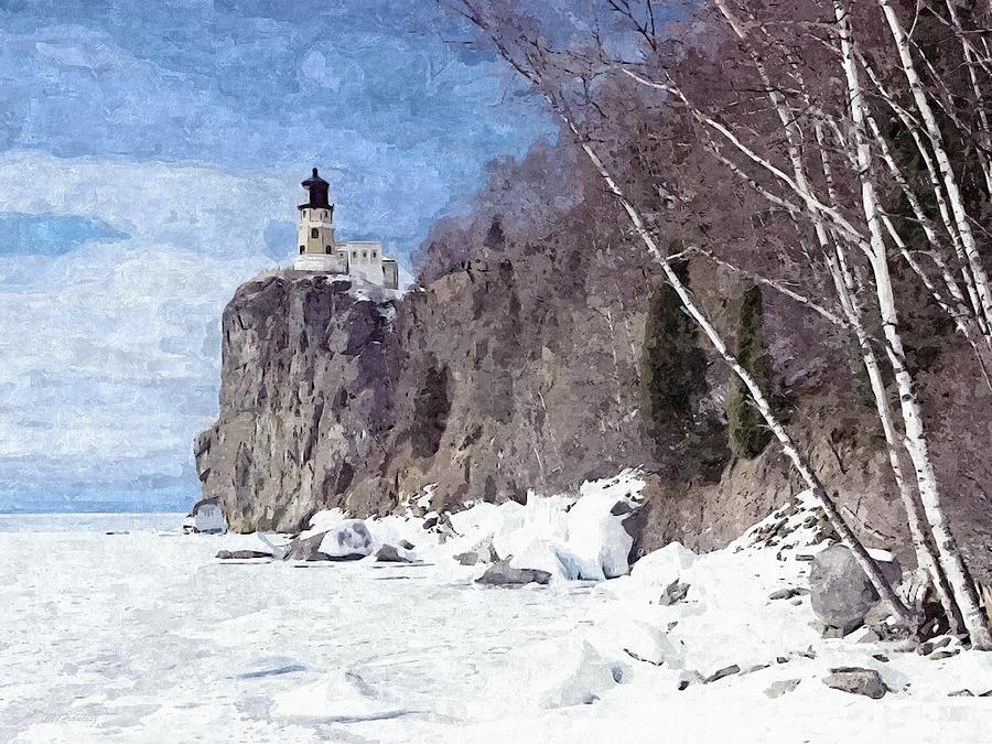 The Shoreline Lighthouse Painting by Maciek Froncisz
