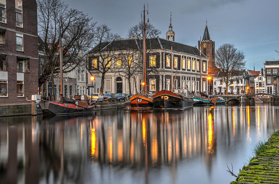 The Short Harbour in Schiedam Photograph by Frans Blok