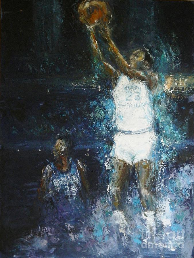 Michael Jordan Painting - The Shot by Dan Campbell