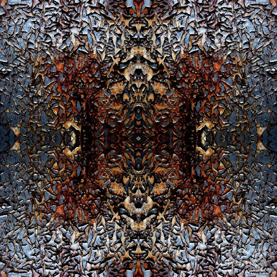 Abstract Digital Art - The Shroud  of Kali by Walter Neal
