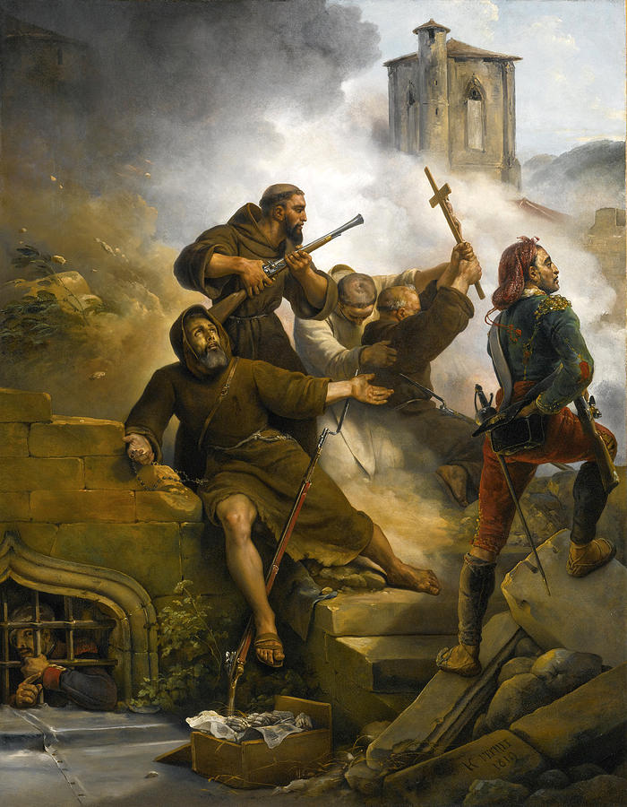 The Siege of Saragossa Painting by Horace Vernet