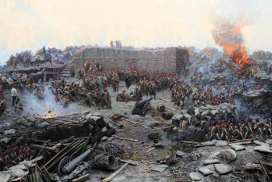 Vintage Painting - The Siege Of Sevastopol by Mountain Dreams