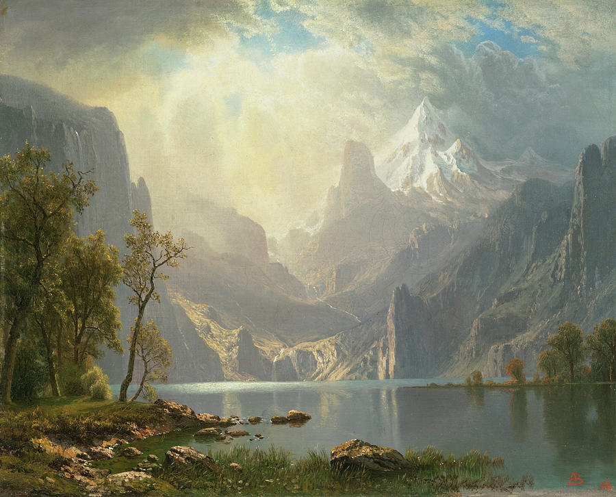 Albert Bierstadt  Painting - The Sierra Nevada by Albert Bierstadt