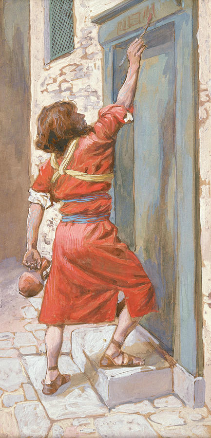 The Signs on the Door Painting by James Tissot