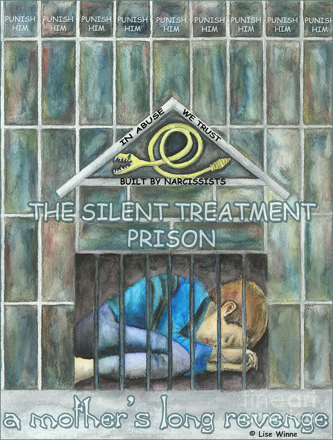 The Silent Treatment is Abuse Mixed Media by Lise Winne