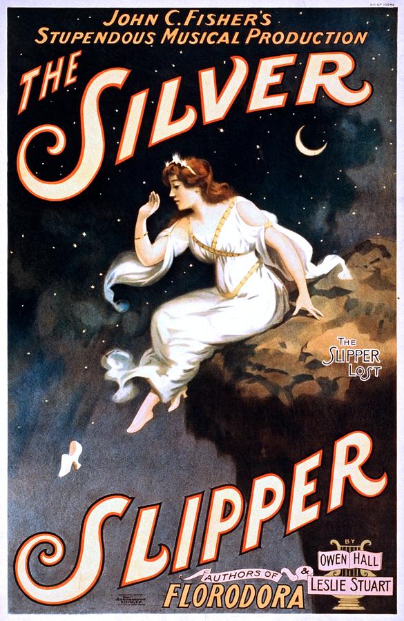 The Silver Slipper, performing arts poster, 1902 Painting by Vincent Monozlay