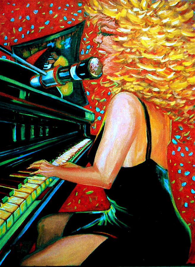 The Singer at Shuckers Painting by Jeanette Jarmon
