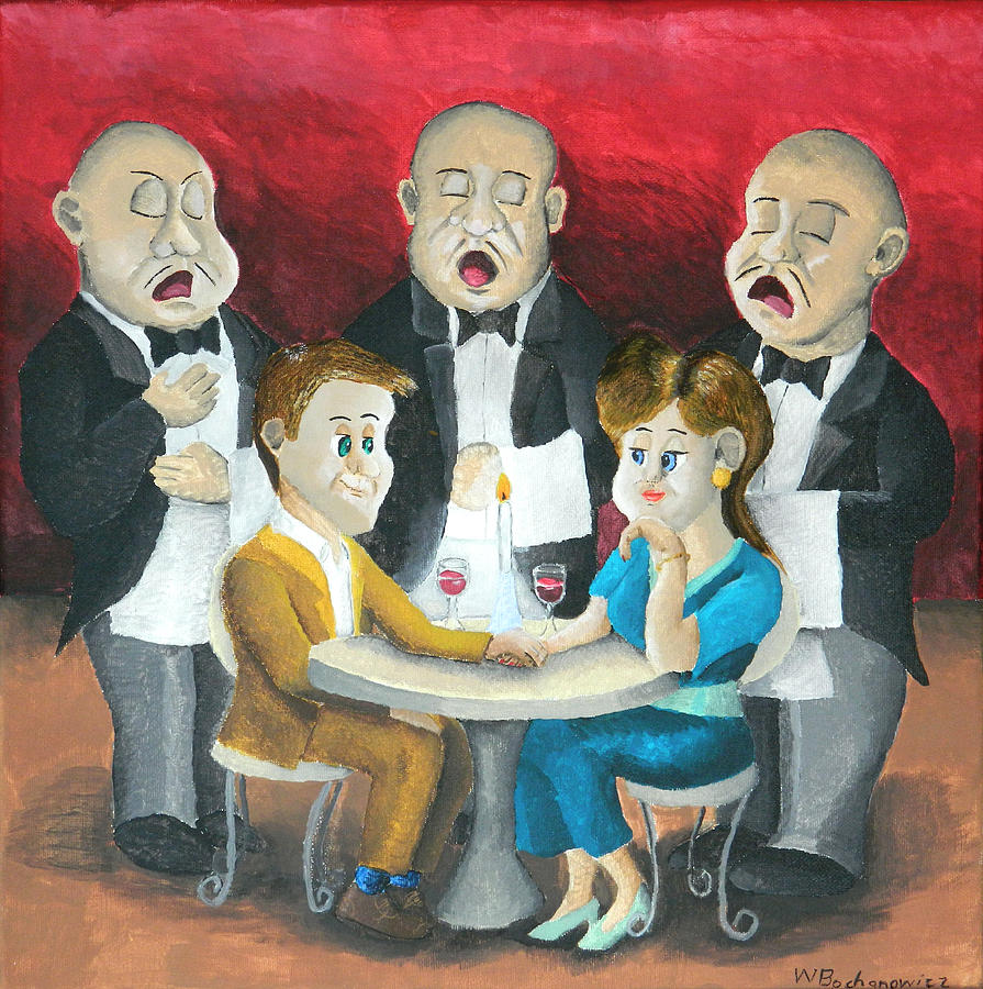 The Singing Waiters Painting by Winton Bochanowicz