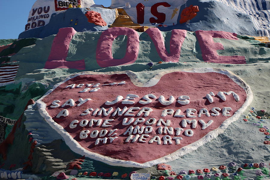 The Sinners Prayer on Salvation Mountain Photograph by Colleen Cornelius