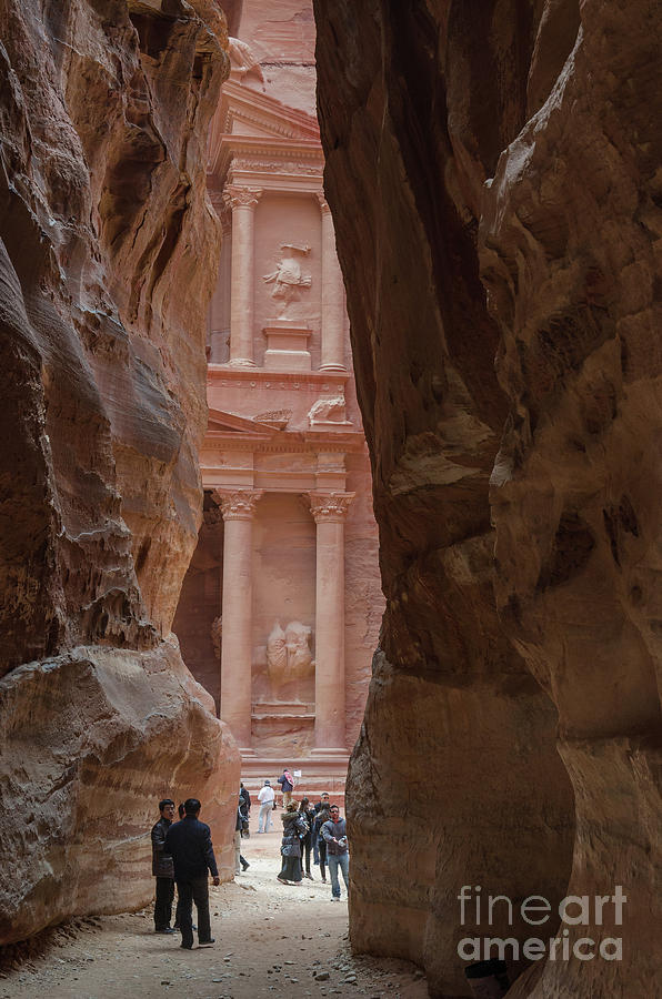 The Siq and Treasury Petra, Jordan Photograph by Perry Rodriguez