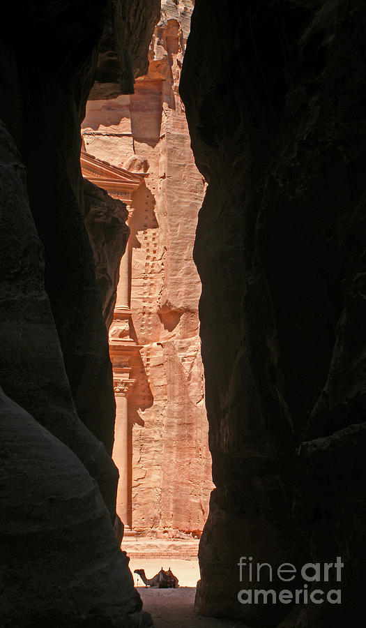 The Siq at Petra Photograph by David Birchall