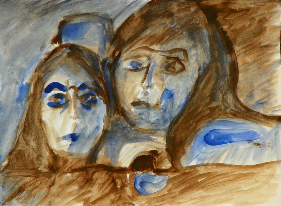 The Sisters I Will Never Have on This Earth Painting by Judith Redman