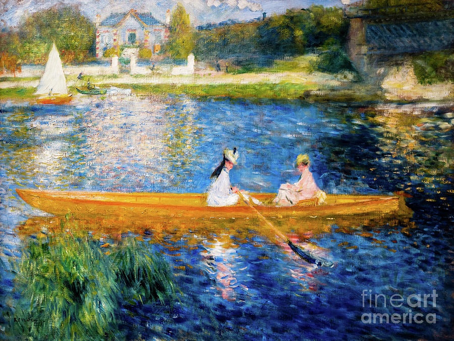 Boating on the Seine by Renoir Painting by Auguste Renoir
